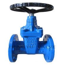 flange end resilient sealed stem gate valve